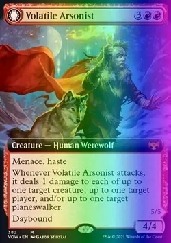 MTG Volatile Arsonist (382/509) Innistrad Crimson Vow LP FOIL - Image 1