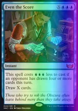 MTG Magic the Gathering Even the Score (42/484) Streets of New Capenna NM FOIL - Image 1