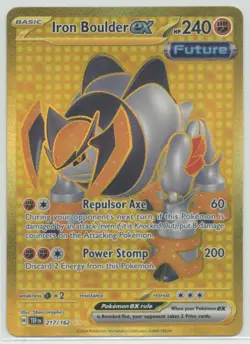 Iron Boulder ex 2024 Pokemon SIV Temporal Forces Hyper Rare #217/162 - Image 1