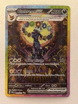 Pokemon TCG Prismatic Evolutions Umbreon EX Card 161/131 SIR - Image 1