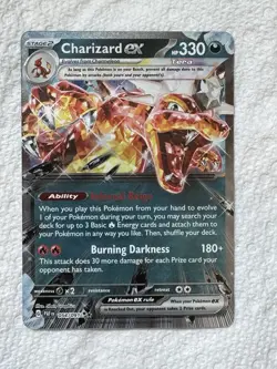 Pokemon TCG Charizard Ex Paldean Fates 054/091 Holo Double Rare NM - Image 1