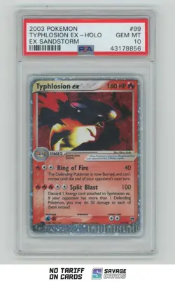 2003 Pokemon EX Sandstorm Holo Typhlosion ex PSA 10 #99/100 - Image 1