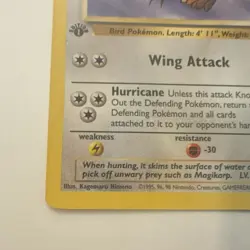 Wizards Pokemon TCG Pidgeot Base Set No.24/64 1st Edition Rare Holo 1999 HP80 - Image 2