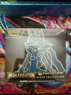 Pokemon TCG Mega Evolutions Lucario Pokemon Center ETB Elite Trainer Box Sealed - Image 1