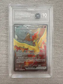 Pokemon TCG Team Rockets Moltres EX#208/182 Destined Rivals TAG 10 - Image 1