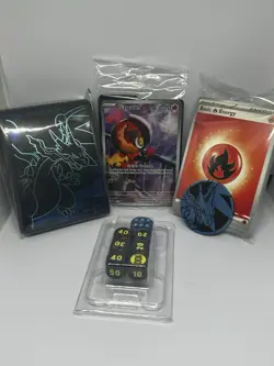 Pokemon Phantasmal Flames Mega Chairzard Coin|Charcadet|Sleeves|Dice|Energies - Image 1