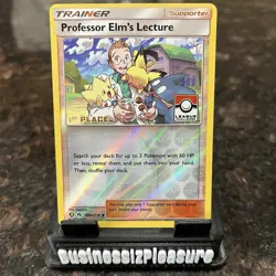 2018 Professor Elm's Lecture Pokemon League 1st Place Stamp Reverse Holo | MP/LP - Image 1