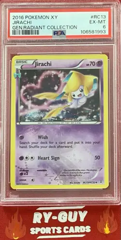 2016 POKEMON XY GENERATIONS RADIANT COLLECTION JIRACHI #RC13 PSA 6 - Image 1