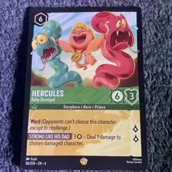 Disney Lorcana - Hercules - Baby Demigod - Azurite Sea Non-Foil Legendary 86/204 - Image 1