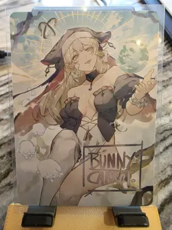 VCard Awakened Worlds: First Edition - Suko Box Topper Artist Card Bunny Carrot - Image 1