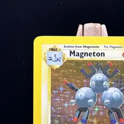 Magneton 9/102 Base Set Holo Rare Pokemon Card 1999 WOTC TCG Vintage Pokemon - Image 2