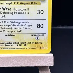 Magneton 9/102 Base Set Holo Rare Pokemon Card 1999 WOTC TCG Vintage Pokemon - Image 4