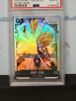 Dragonball Super Card Game Secret Rare Son Gohan Childhood Psa 10 Gem Mint Card - Image 4