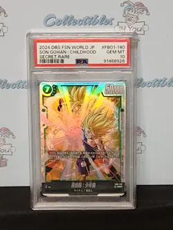 Dragonball Super Card Game Secret Rare Son Gohan Childhood Psa 10 Gem Mint Card - Image 5
