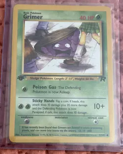 Pokemon Grimer Team Rocket 1st Edition Card 57/82 40HP Common WOTC 2000 English - Image 1
