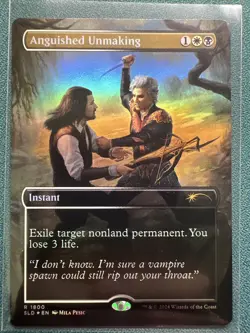 Anguished Unmaking NM ✨ Borderless FOIL ✨ MTG Secret Lair D&D 50th NM - Image 1