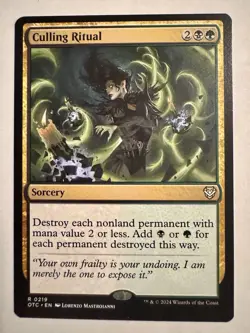 Culling Ritual *Rare* Magic MtG x1 OTC Commander Outlaws - Image 1