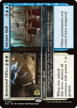 1 x Restricted Office // Lecture Hall - Foil - Prerelease Promo - Duskmourn: Hou - Image 1