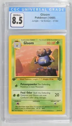 CGC 8.5 Gloom Non-Holo 1st Edition Jungle #37/64 Pokemon 1999 NM-MINT+ - Image 1