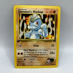 Pokemon TCG - Giovanni's Machop 72/132 1st Edition - WOTC Gym Challenge - NM - Image 1