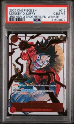 PSA 10 One Piece 3rd Anniversary Winner 3 Brothers Sequential (Ace, Sabo, Luffy) - Image 2