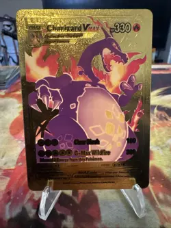 🔥✨ Charizard VMAX (Shiny) Gold Foil Pokemon Card NM – Collector Display Hit! 🔥 - Image 1