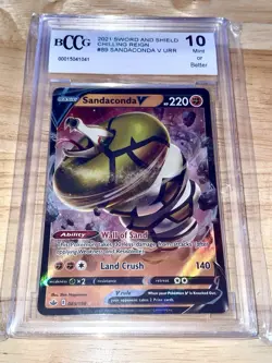Sandaconda V Chilling Reign BCCG 10 089/198 Holo Ultra Rare Pokemon Card - Image 1