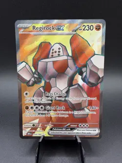 Pokemon TCG Regirock EX Full Art Ultra Rare Holo Card 214/182 Destined Rivals - Image 1