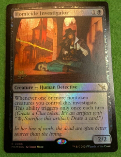 x1 Homicide Investigator (Foil) Prerelease Card - Creature - Human Detective - Image 2