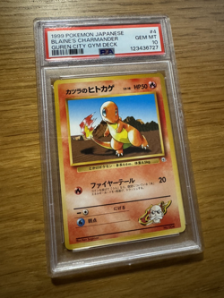 PSA 10 Blaine's Charmander #4 1999 Pokemon Card GEM MT Japanese Pokemon Card - Image 1