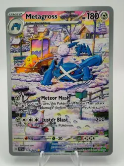 Pokemon Metagross Illustration Rare Holo SV05 Temporal Forces 178/162 Card - Image 1