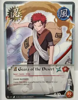 Gaara of the Desert #117 Naruto TCG CCG Card - Image 1