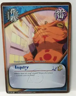 Inquiry #352 1st Edition Rare Rainbow Foil Text Naruto TCG CCG Card - Image 1