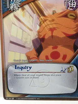 Inquiry #352 1st Edition Rare Rainbow Foil Text Naruto TCG CCG Card - Image 2