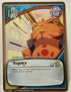 Inquiry #352 1st Edition Rare Rainbow Foil Text Naruto TCG CCG Card - Image 4