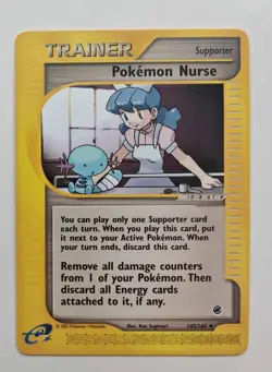 Pokemon Nurse 145/165 Expedition Base Set Card Regular LP - Image 1