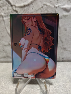 Nami Trading Card Waifu Goddess Story Anime Girl holo Karte Manga Full Art - Image 1
