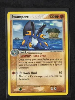 Swampert 27/100 EX Crystal Guardians Holo Rare Pokemon Card TCG - Image 1