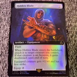 Magic The Gathering MTG - Hidden Blade (Extended Art) Holo Foil - Image 1