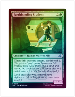 1x Earthbending Student, Foil, Magic the Gathering MTG NM - Image 1