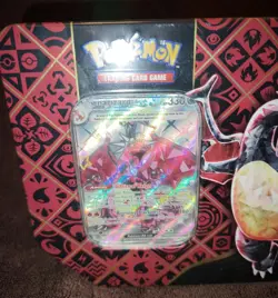 Pokemon TCG: Paldean Fates Shiny Charizard EX Tin Factory Sealed - Image 4