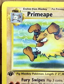 Primeape 43/64 Jungle Set 1st Edition Uncommon 1999 Vintage Pokemon TCG LP/MP - Image 2