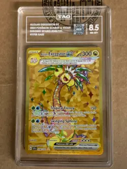 Pokemon Alolan Exeggutor ex 248/191 Hyper Rare Surging Sparks Full Art Tag 8.5 - Image 1