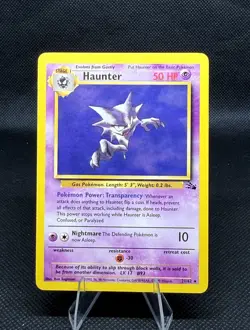 1999 Pokemon TCG Fossil Set Haunter 21/62 Non Holo Rare Card Vintage WOTC NM - Image 1