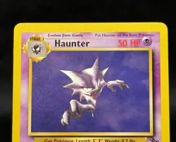 1999 Pokemon TCG Fossil Set Haunter 21/62 Non Holo Rare Card Vintage WOTC NM - Image 2