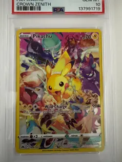 Pokemon TCG Pikachu 160/159 PSA 10 Gem Mint – Crown Zenith Secret Rare - Image 2