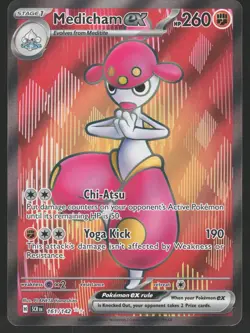 Medicham ex 161/142 Ultra Rare Pokemon TCG SV07: Stellar Crown NM - Image 1