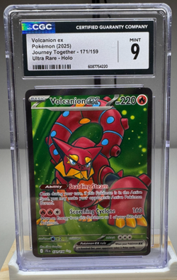 Volcanion ex 171/159 CGC 9 – Full Art Ultra Rare – Journey Together 2025 Pokemon - Image 1