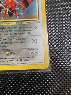 Pokemon Scizor 10/75 Neo Discovery First Edition Holo CLEAN Wizards Of The Coast - Image 5
