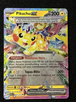 Erhabene Helden Pikachu EX ASC 057 Deutsch NM NEU Pokemon - Image 1